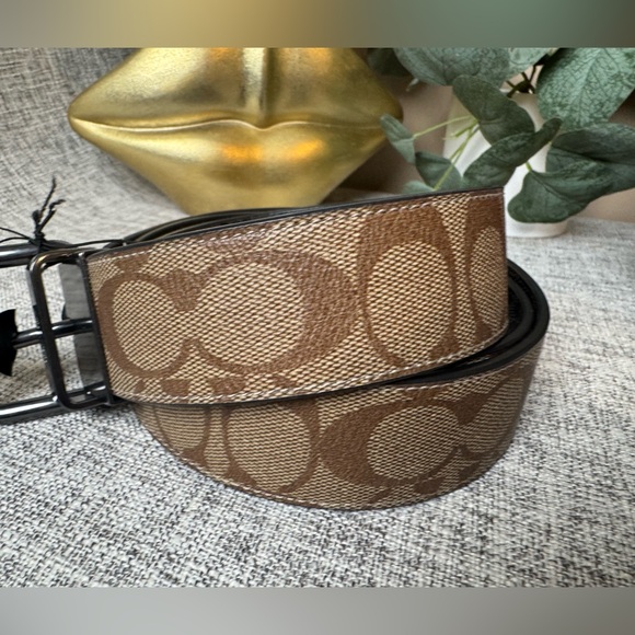 $139 COACH ROLLER Buckle Cut To size Reversible Belt,38”Mm - Picture 3 of 7